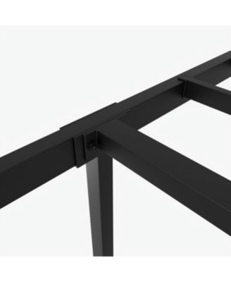 Metal Bed Frame, Unique Fist Design Headboard and Footboard, Platform Bed with Under Storage, No Box Spring Needed