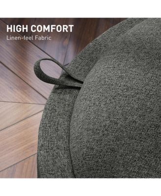 Round Storage Ottoman Table with Flip Top Tray