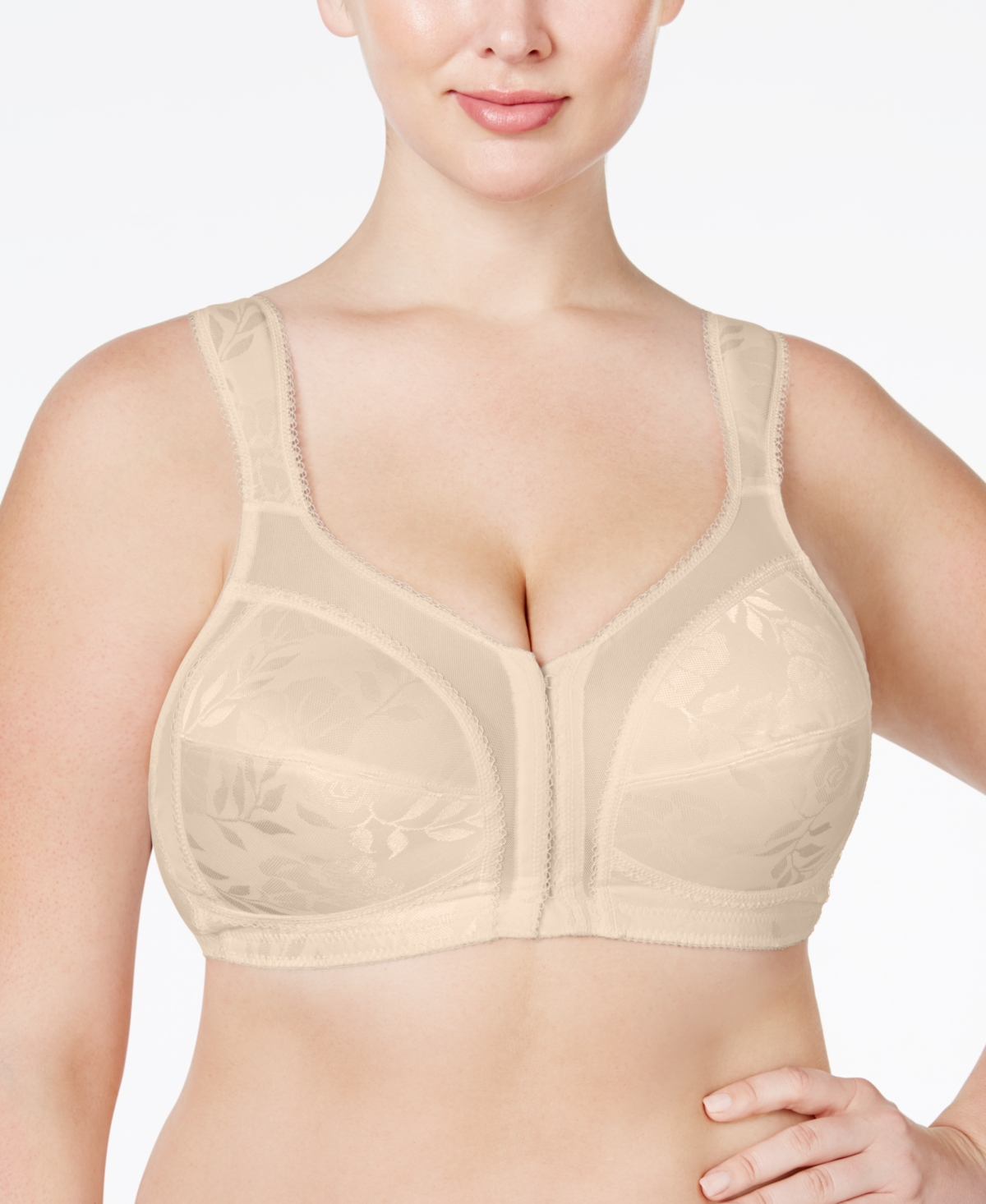 18 Hour Front Close Ultimate Shoulder Comfort Wireless Bra 4695, Online Only - White