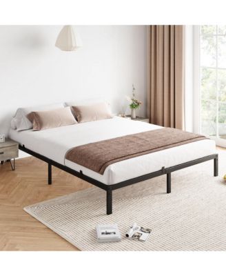 10 Inch Queen Metal Platform Bed Frame Low-Profile 800 Lbs Capacity No Box Spring Easy Assembly Noiseless
