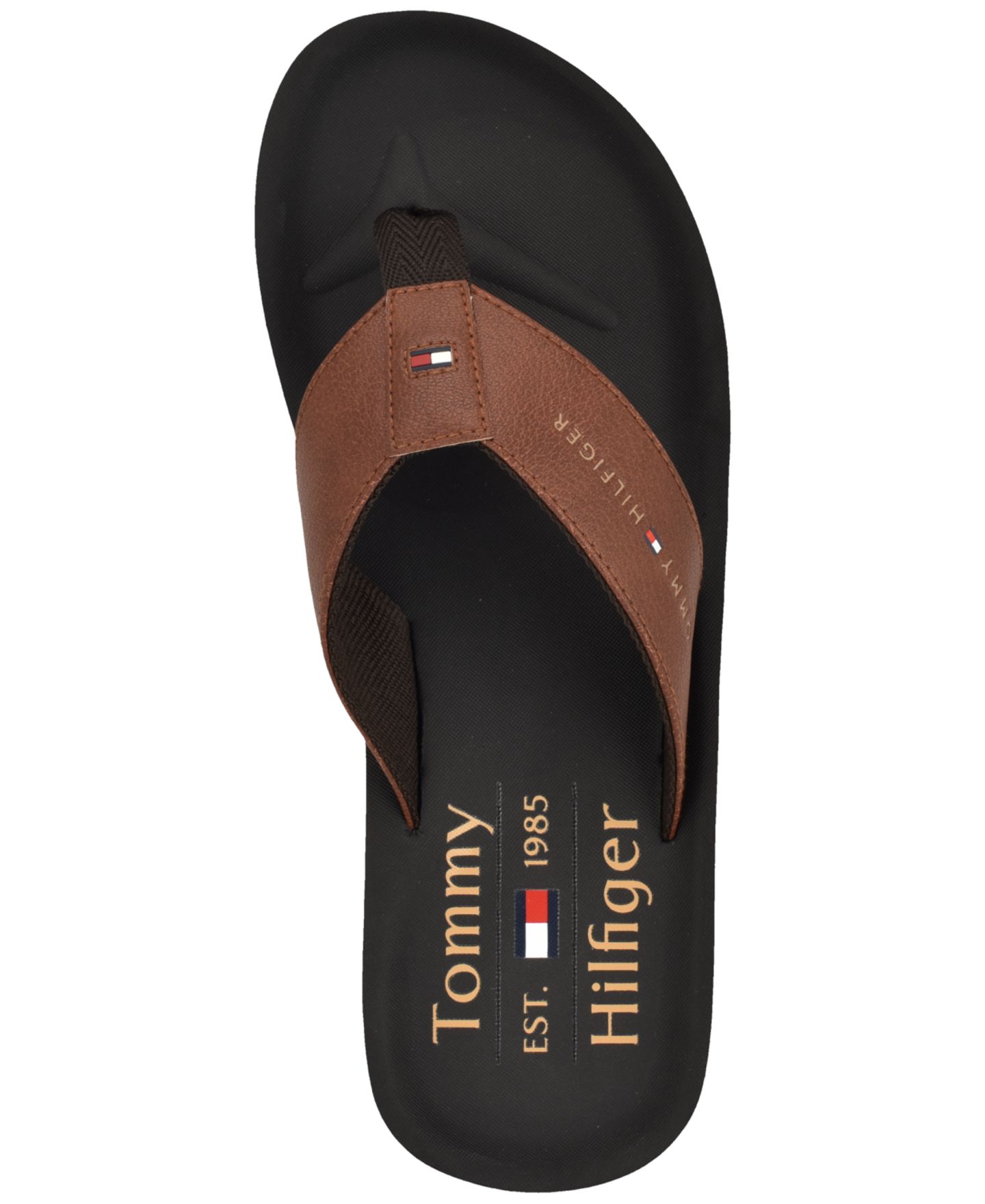 Мужские сандалии Tommy Hilfiger Odunan2 Flip Flop Sandal, цвет: Коньячный / Кофейный — фото 4