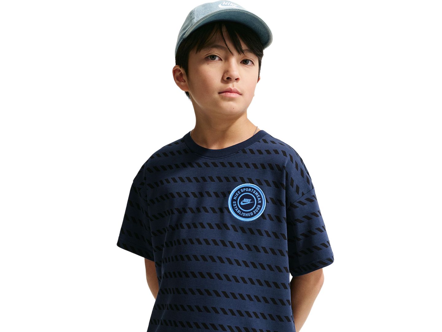 Детская футболка Nike Max90 Short-Sleeve T-Shirt, цвет: Полуночный тёмно-синий — фото 2
