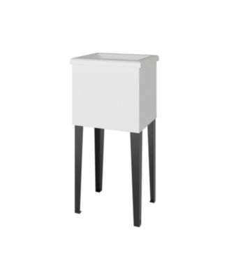 Katy Compact Utility Sink with Metal Legs for Laundry Room