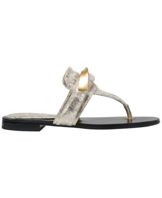 Women's Velvet Thong Flat Sandals