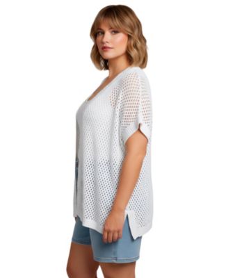 Women's Short Sleeve Button Front Cardigan