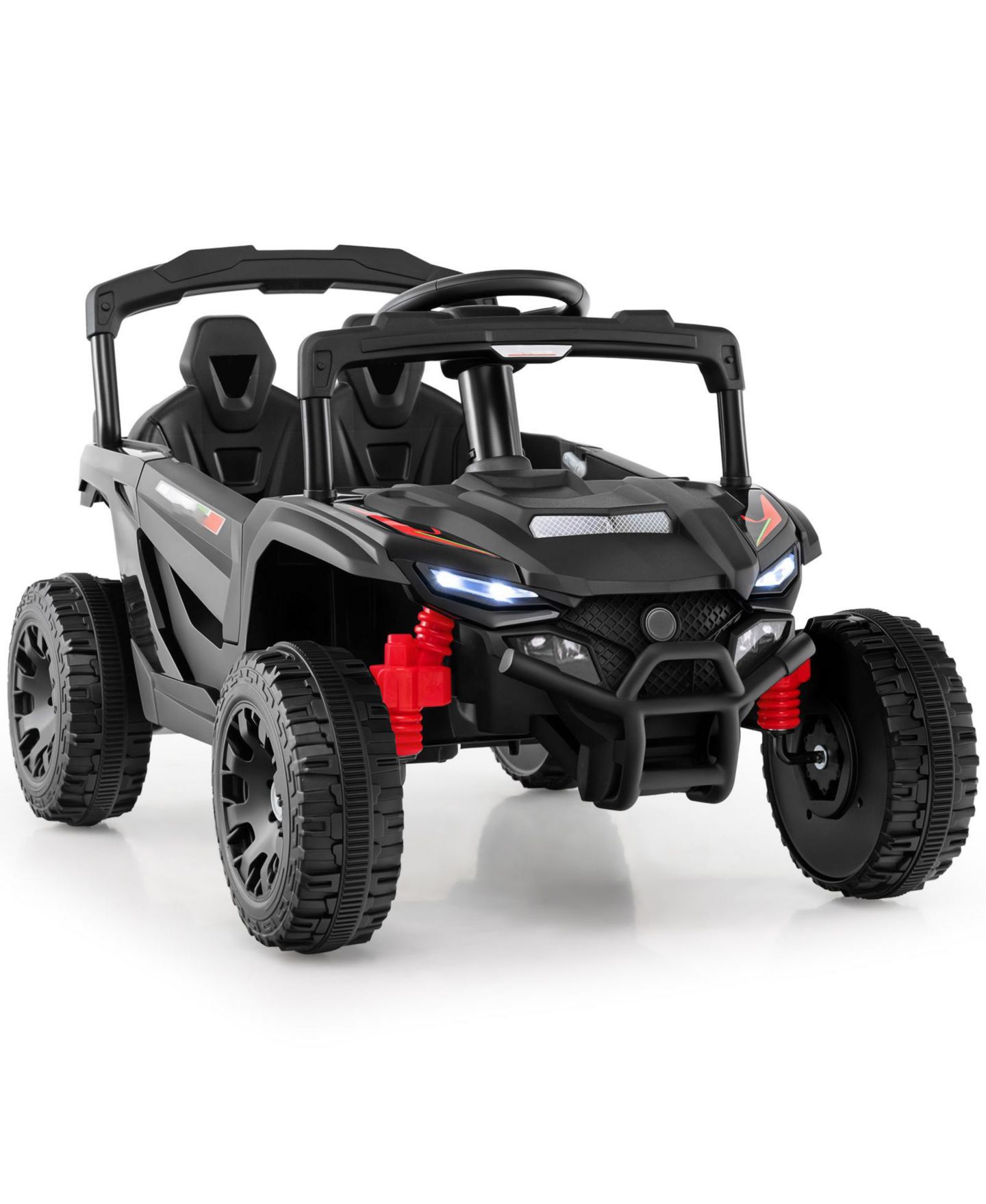 Детская игрушка Slickblue Electric 12V Kids Remote Control Ride-On Car UTV, 2-Seat, от 3 лет, цвет: Чёрный — фото 1