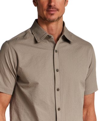 Men's Short-Sleeve Mini Seersucker Shirt