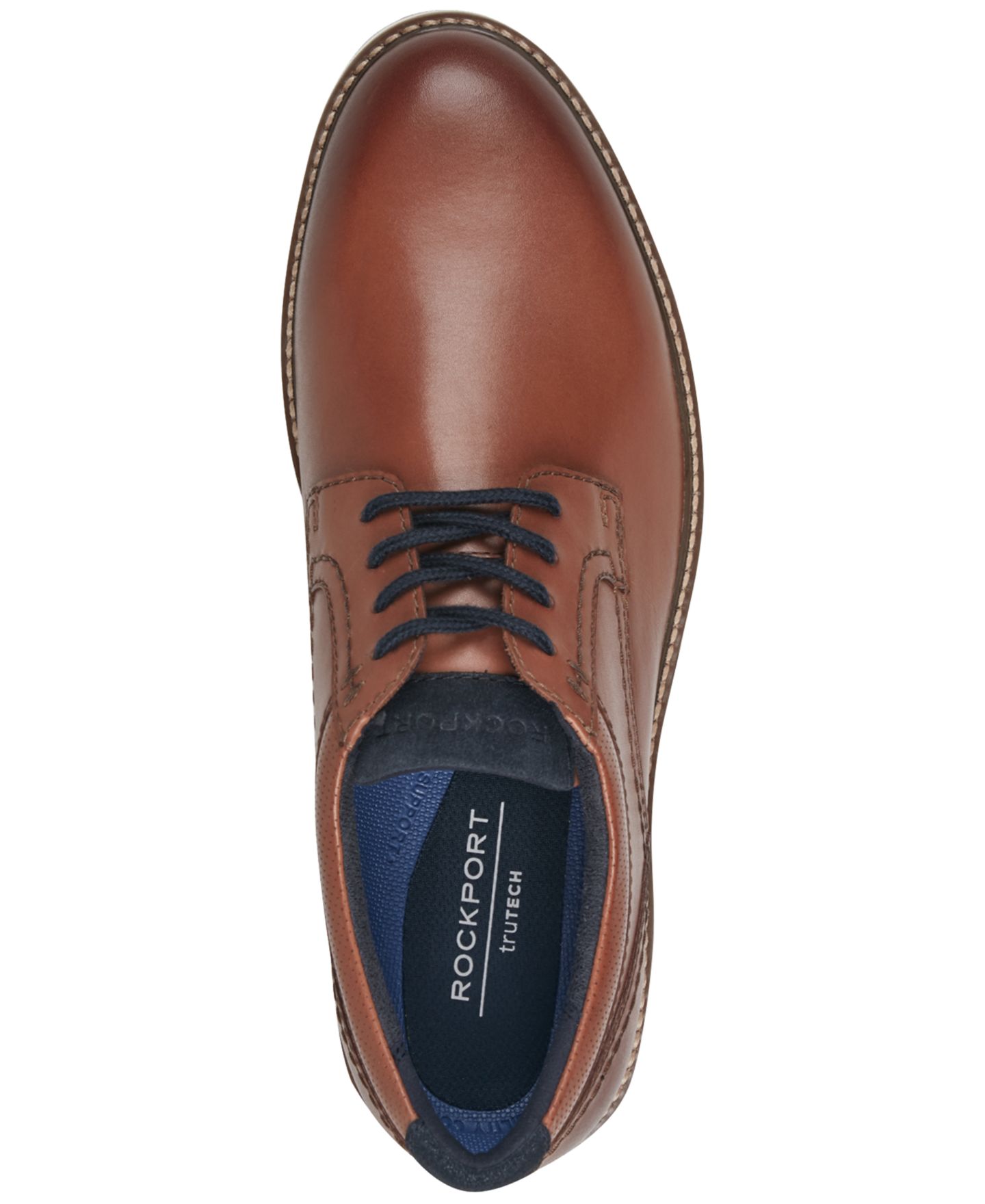 Обувь Rockport Men's Criss Casual Leather Lace-Up Shoes, цвет: Карамельный — фото 4