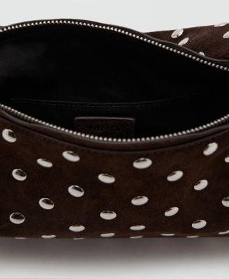 Women's Suede Studded Shoulder Bag