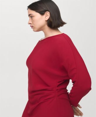 Women's Boat-Neck Ruched Dress