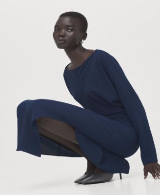 Women's Boat-Neck Ruched Dress