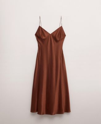 Women's Satin Silk Blend Dress