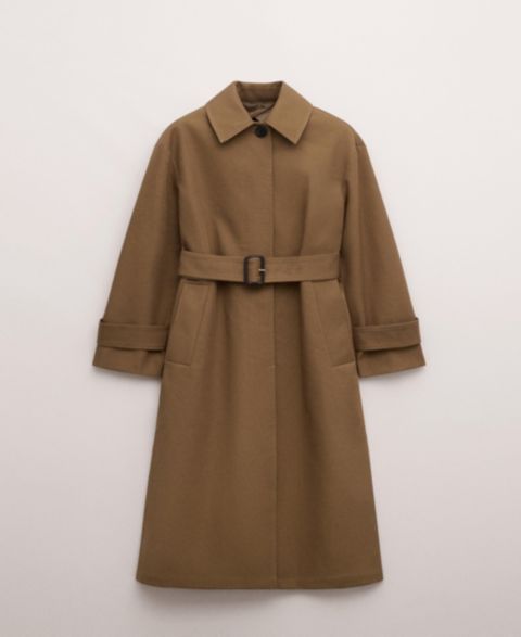 Женские куртки MANGO Women's Selection Cotton with Belt Trench Coat