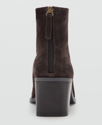 Women's Suede Block-Heel Boots