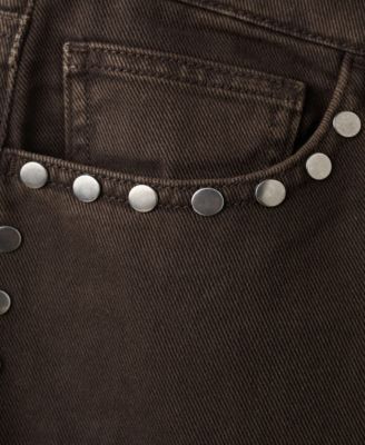 Women's Wide Leg Studded Jeans