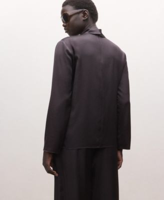 Women's Satin Turtleneck Blouse