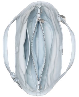 Deco Tulip Medium Snake Embossed Leather Tote Bag