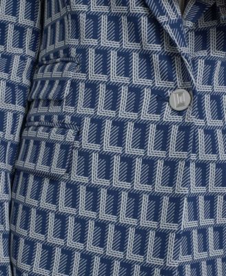 Women's One-Button Patterned Jacket