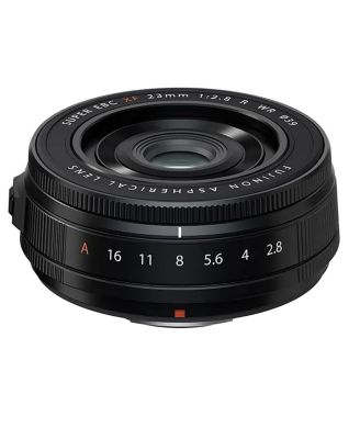 XF 23mm f/2.8 R WR Lens, Black with PRO OPTIC Lens Care Kit that includes Universal Lens Cap Tether, Cleaning Kit, and LensPen Lens Cleaner