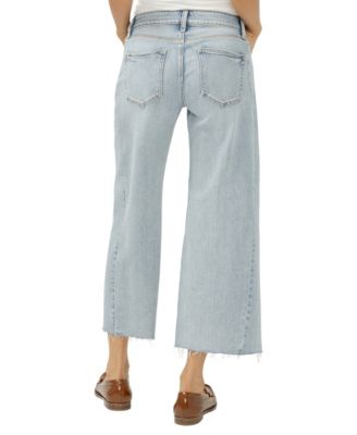 Women's Suki Mid-Rise Cropped Wide-Leg Jeans