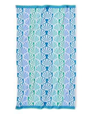 Cotton Shell Stripe Beach Towel, 40" x 70"