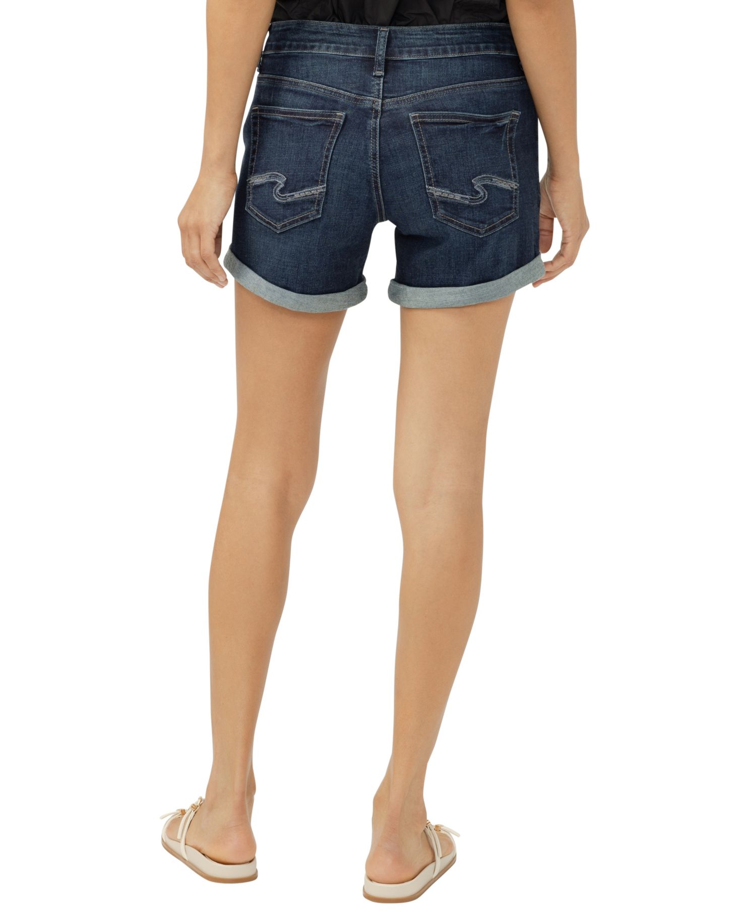 Women's Boyfriend Mid-Rise Luxe Stretch Shorts