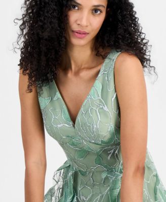 metallic green prom dress Dressystars Women Green Prom Dress Metallic Strapless Pleated A Line Long  Evening Dress