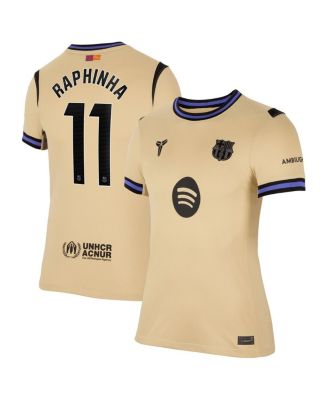 Women's Raphinha Gold Barcelona 2025/26 Away Stadium Replica Jersey