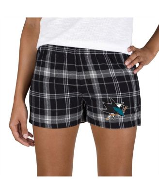 Women's Black/Gray San Jose Sharks Ultimate Flannel Shorts