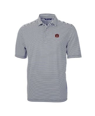 Men's Navy Auburn Tigers Virtue Eco Pique Stripe Polo Shirt