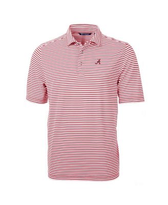Men's Crimson Alabama Crimson Tide Virtue Eco Pique Stripe Polo Shirt