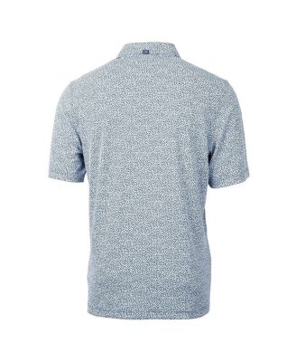 Men's Navy Chicago Bears Throwback Logo Virtue Eco-Pique Botanical Polo Shirt