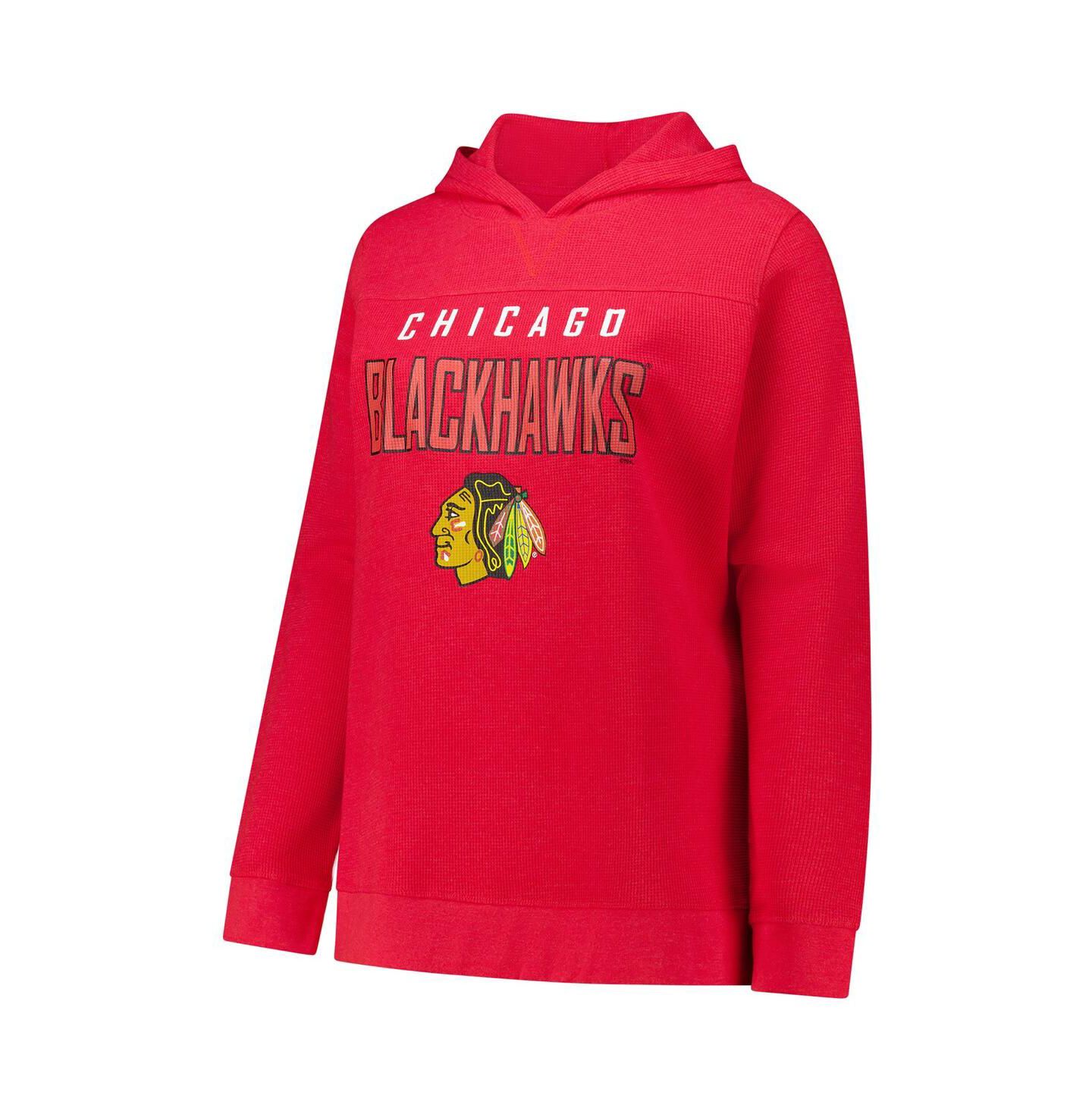 Женское худи Profile Connor Bedard Red Chicago Blackhawks Plus Size Name & Number Thermal Pullover — фото 2