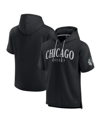 Men's Black Chicago Blackhawks Elements Ready Short Sleeve Pullover Hoodie