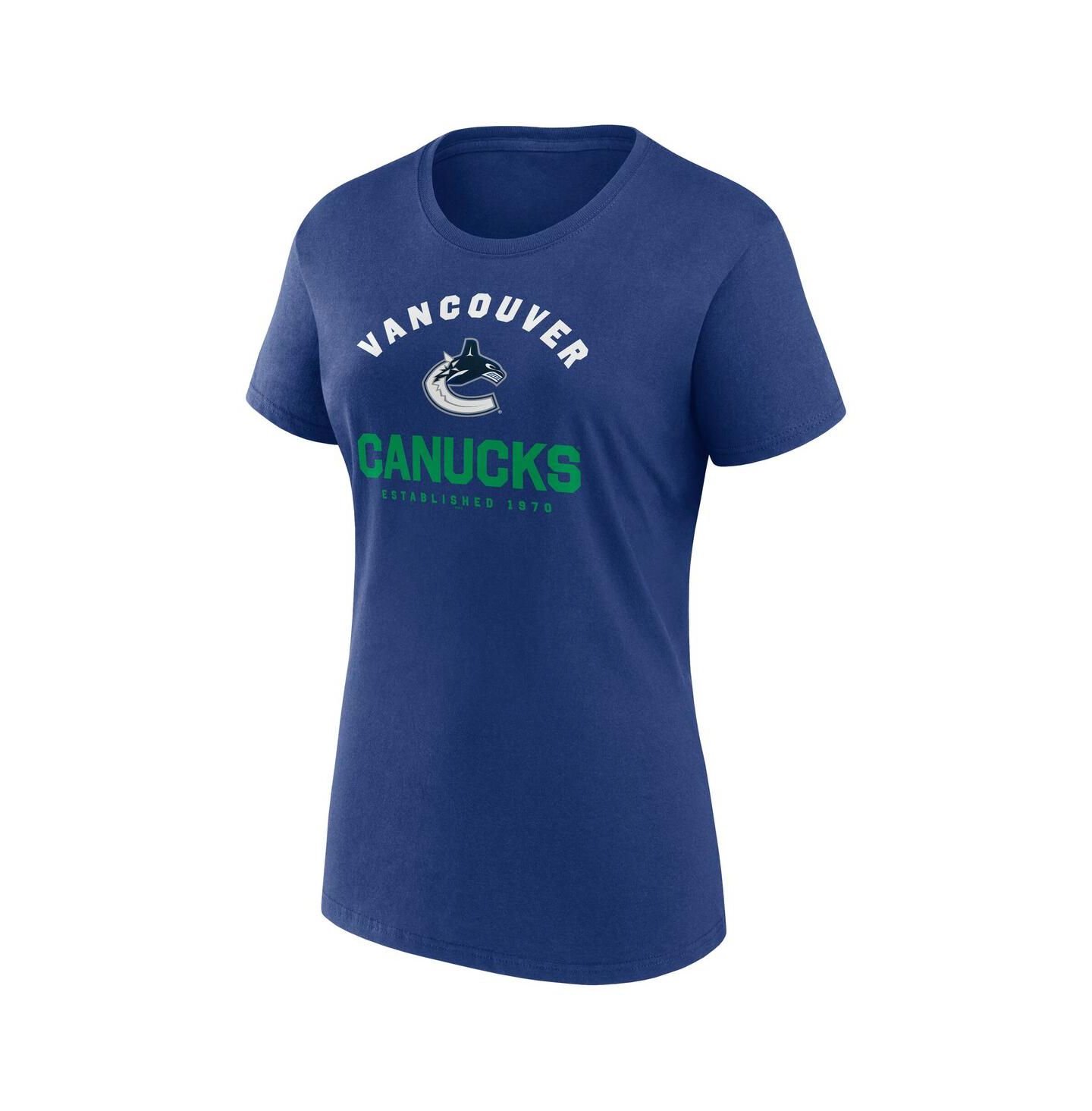 Женская футболка Logo Athletic Blue Vancouver Canucks Unrivaled — фото 2