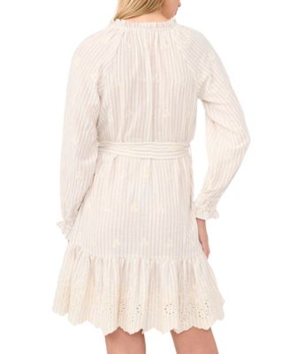 Women's Ruffle Puff-Sleeve Mini Dress