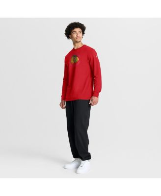 Men's Red Chicago Blackhawks Authentic Pro Property Of Practice Long Sleeve T-Shirt