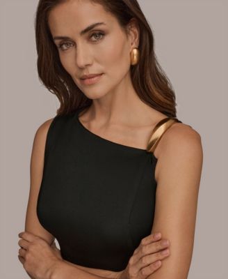 Women's Hardware-Trim Asymmetric Dress