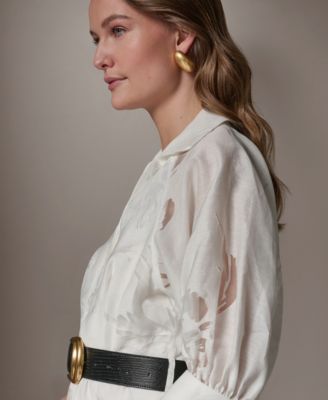 Women's Collared Midi Shirt Dress