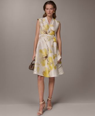 Women's A-Line Floral Midi Dress