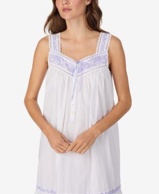 Women's Cotton Sleeveless Chemise Night Dress
