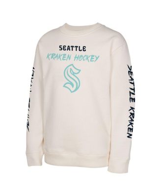 Big Boys and Girls Cream Seattle Kraken Star Power Pullover Sweatshirt