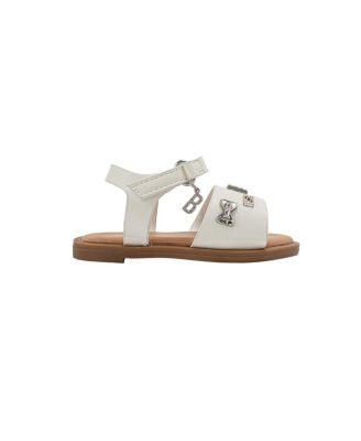 Little Girls Girl's  Fashion Sandals – Dressy Shoes with Decorative Metal Charm