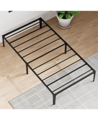 Metal Bed Frame Twin Size, Twin Bed Frame with Storage, Heavy Duty Metal Mattress Foundation, No Box Spring Needed, Noise Free,Twin Size