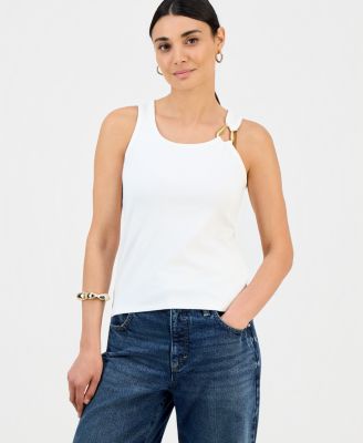 Petite Perfect Rib Hardware Tank Top
