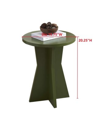 Round Side Table with Storage, 3-Tier Small Accent End Table for Living Room, Bedroom, Bedside, Office, Space-Saving Nightstand