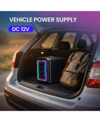 4L Portable Mini Fridge with Vibrant LED Gaming Lights