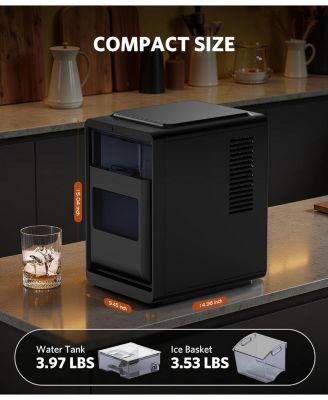 Countertop Crescent Ice Maker, 26 lbs. Capacity with Detachable Tank