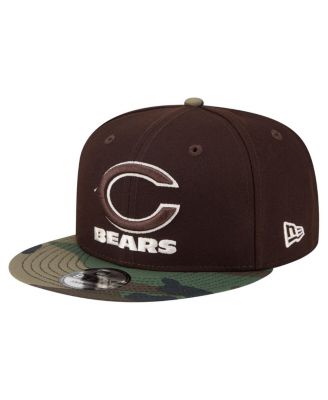 Men's Dark Brown Chicago Bears Burnt Wood Camo 9FIFTY Snapback Hat