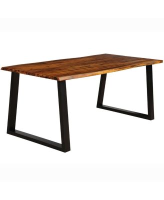 Rectangular Acacia Wood Dining Table Rustic Indoor &Outdoor Furniture